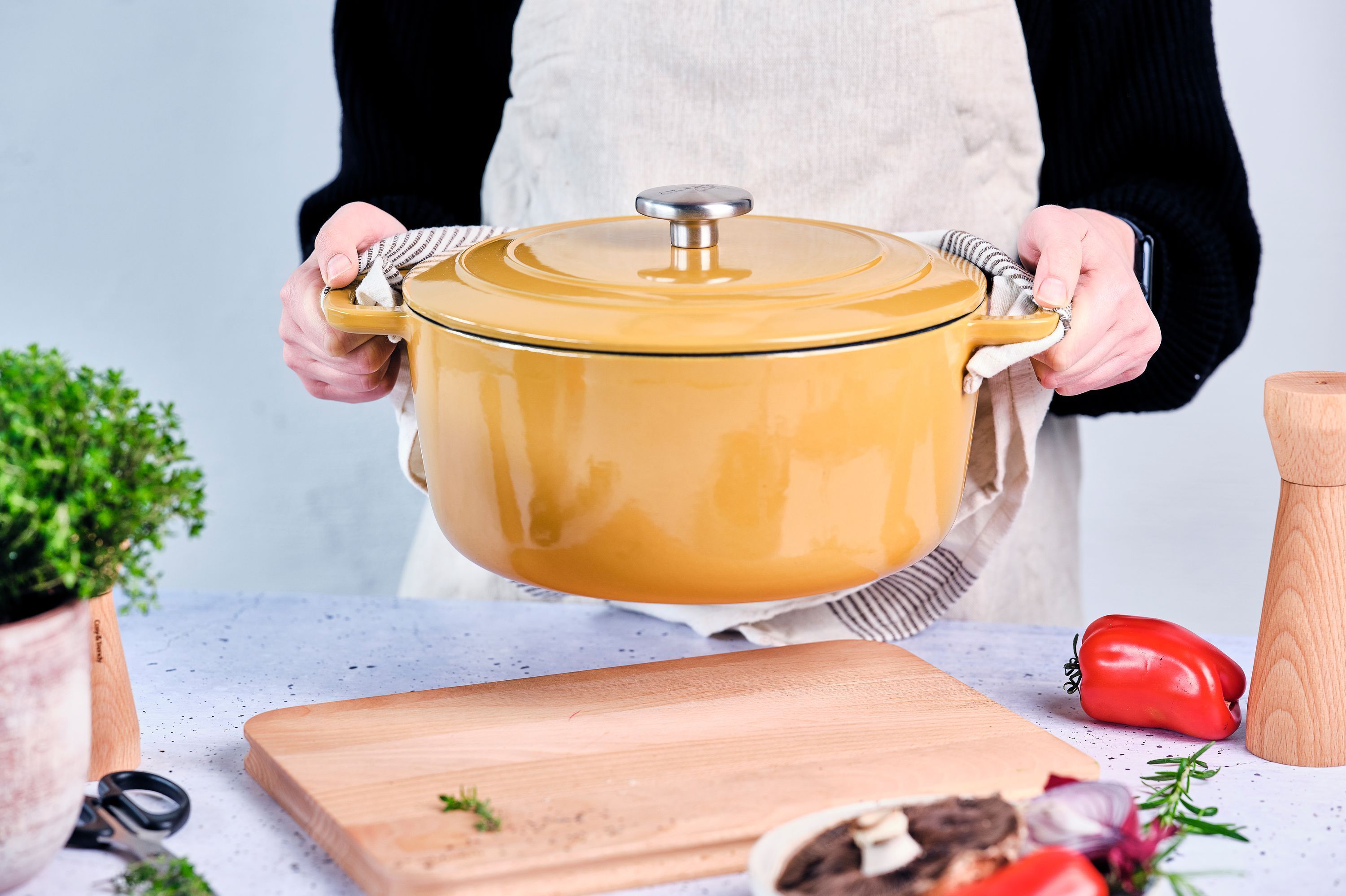 COSY & TRENDY Casserole Dish - FONTESTIC - Enameled Cast Iron - Ø28 cm - 6.15 L - Suitable for All Hobs