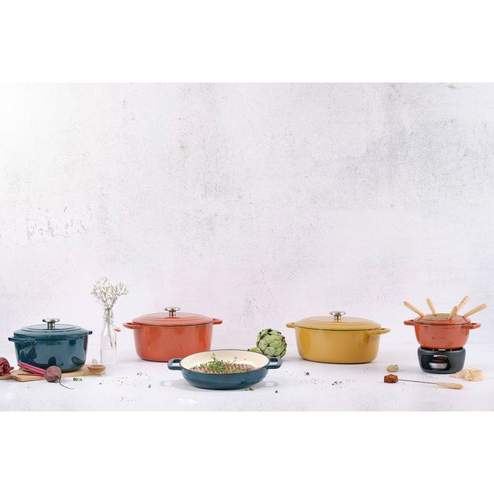 COSY & TRENDY Grill Pan - FONTESTIC - Enameled Cast Iron - Ø28 cm - Induction Compatible