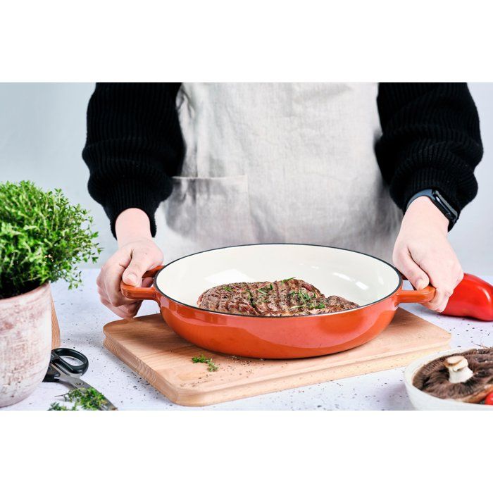 COSY & TRENDY Grill Pan - FONTESTIC - Enameled Cast Iron - Ø28 cm - Induction Compatible