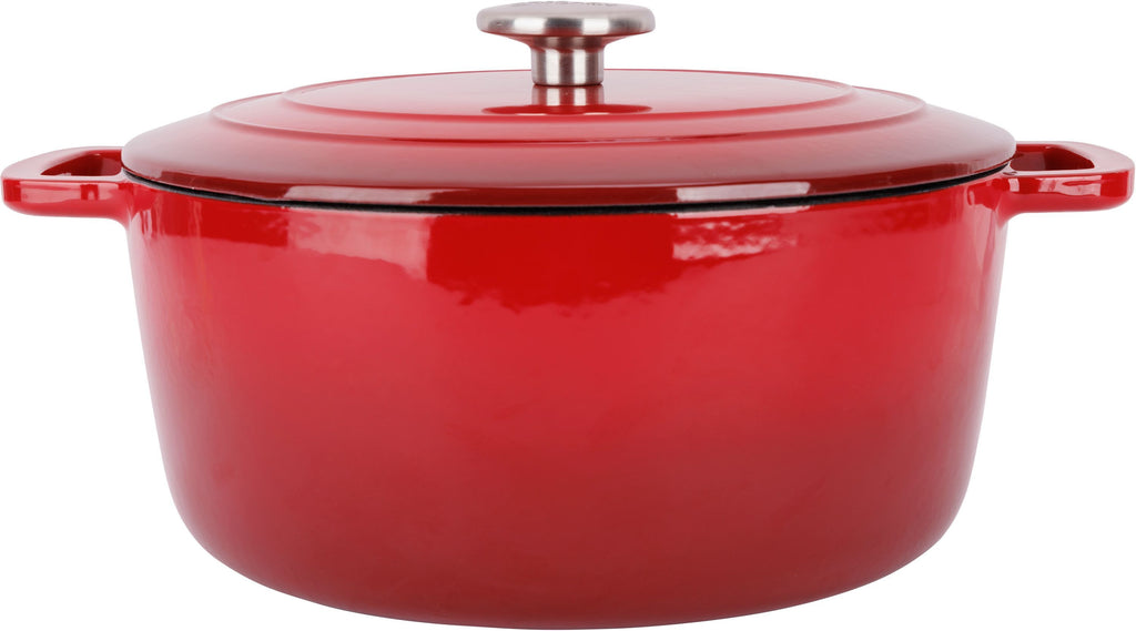 COSY & TRENDY Casserole - FONTESTIC - Enameled Cast Iron - Ø28 cm - 6.15 L - Induction Compatible - Red