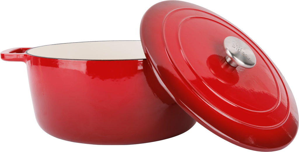 COSY & TRENDY Casserole - FONTESTIC - Enameled Cast Iron - Ø28 cm - 6.15 L - Induction Compatible - Red