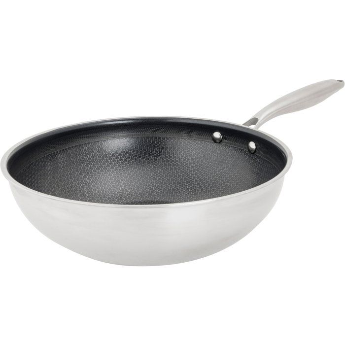 COSY & TRENDY Wok - HEXAPRO - Stainless Steel - Ø24 cm - Non-stick - Suitable for All Hobs Including Induction