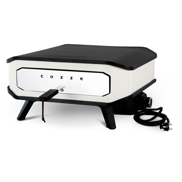 COZZE Electric Pizza Oven - 2200 W - 60.5 x 60.5 x 30.5 cm - Black/ White