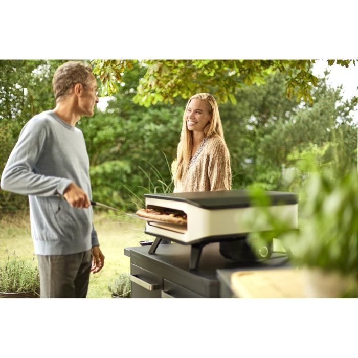 COZZE Electric Pizza Oven - 2200 W - 60.5 x 60.5 x 30.5 cm - Black/ White