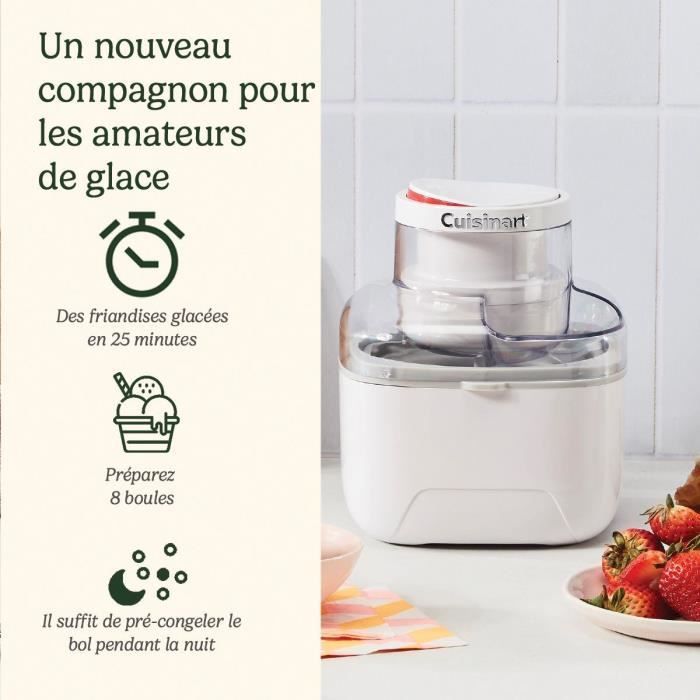 CUISINART Ice Cream Maker - ICEM10E - 475 ml - White