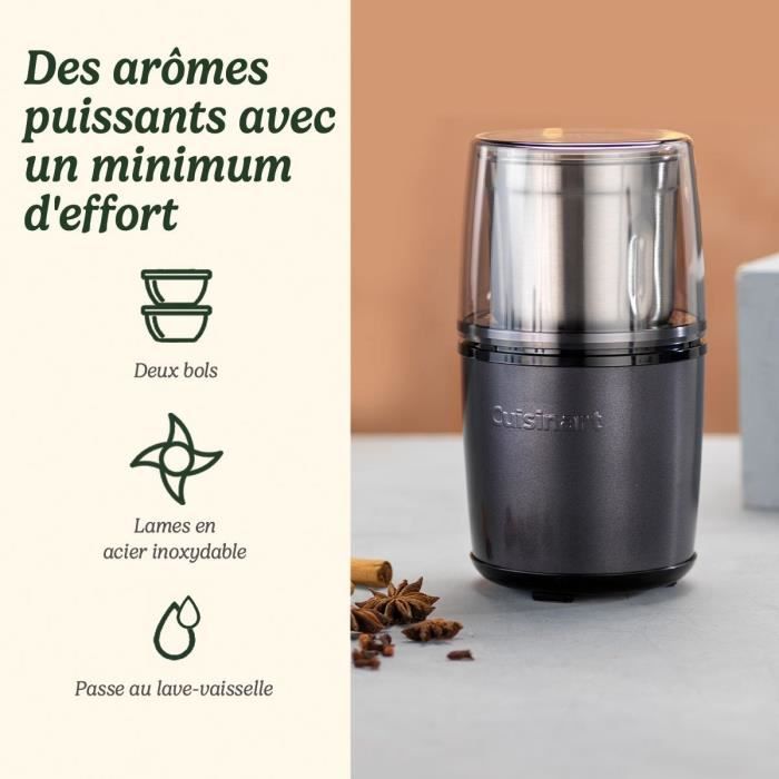 CUISINART Spice Mill - Pulse Function - 2 Bowls with Lids - Midnight Blue