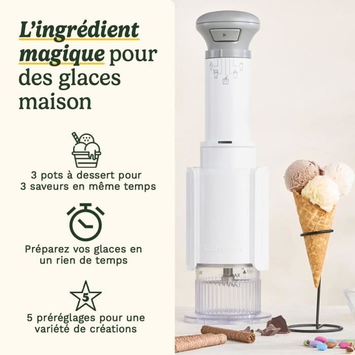 Cuisinart Ice Cream Maker - ICEFD10E - Capacity 3 x 240 ml - 250W
