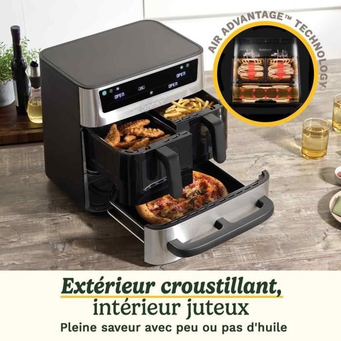 Cuisinart Air Fryer AFT13XSSE - 13.6 L Capacity - 2400W - Dual Tanks + 1 Drawer