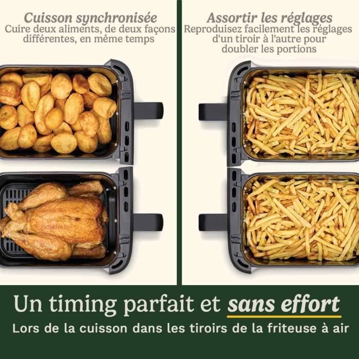 Cuisinart Air Fryer AFT13XSSE - 13.6 L Capacity - 2400W - Dual Tanks + 1 Drawer
