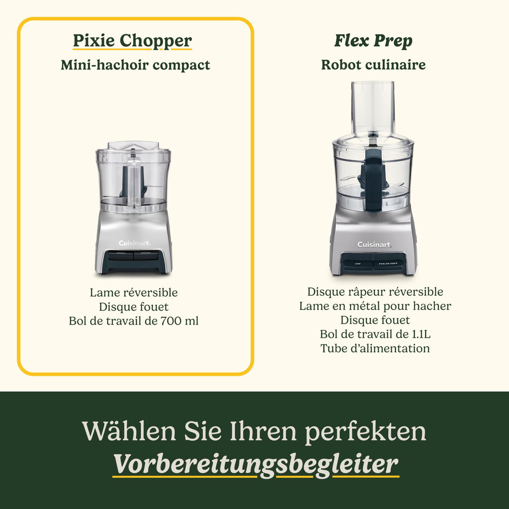 CUISINART Electric Chopper - CCH32E Pixie - 250W - 0.7 L - Grey
