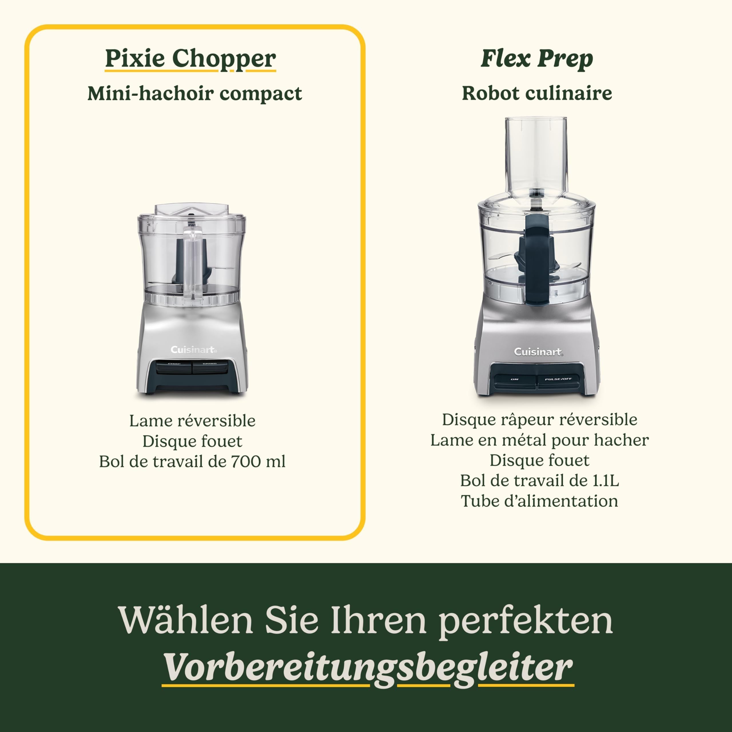 CUISINART Electric Chopper - CCH32E Pixie - 250W - 0.7 L - Grey