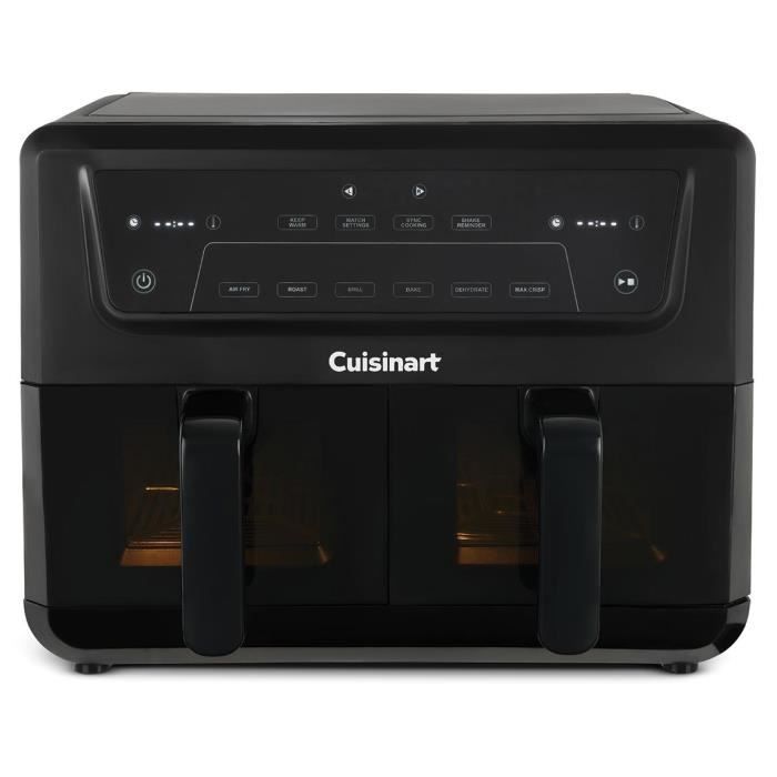 CUISINART Air Fryer - AFD10XBLE - 10.4 L Capacity - Dual Tanks - Black - 2400W