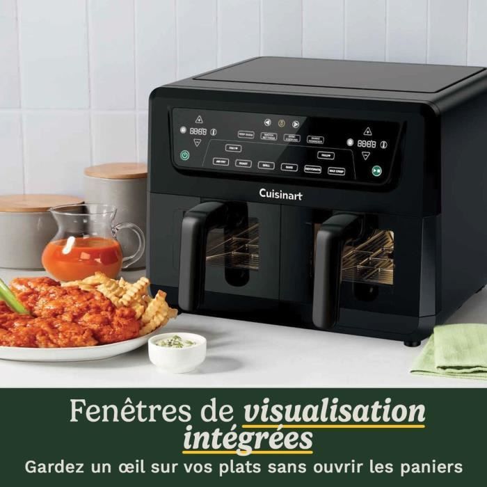 CUISINART Air Fryer - AFD10XBLE - 10.4 L Capacity - Dual Tanks - Black - 2400W