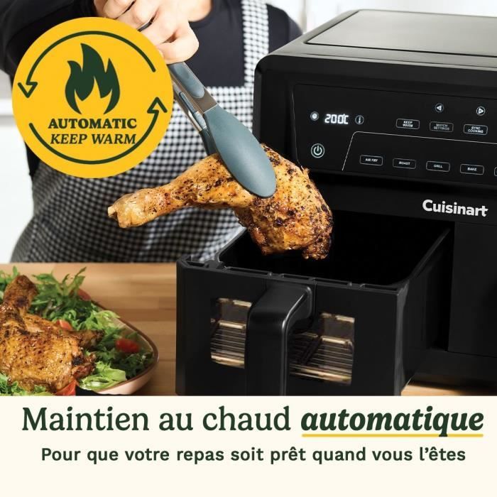 CUISINART Air Fryer - AFD10XBLE - 10.4 L Capacity - Dual Tanks - Black - 2400W