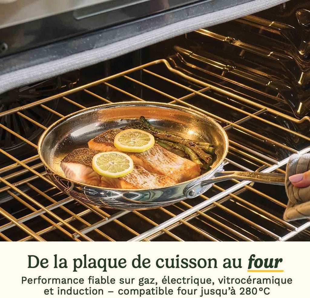 CUISINART Cookware Set - 11 Pieces - Stainless Steel - Suitable for All Hobs Including Induction - Model 77-11 G