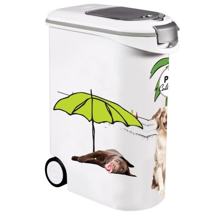 Curver PetLife Food Storage Container 20 kg with Wheels and Locking System