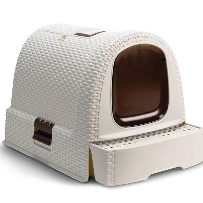 Curver Cat Litter Box 51 x 38.5 x 39.5 cm - White 51x38.5x39.5