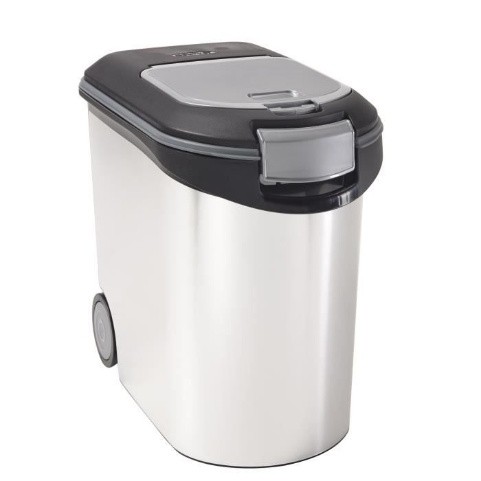 CURVER Dog Food Container 12 kg - 35 L - Metal Look