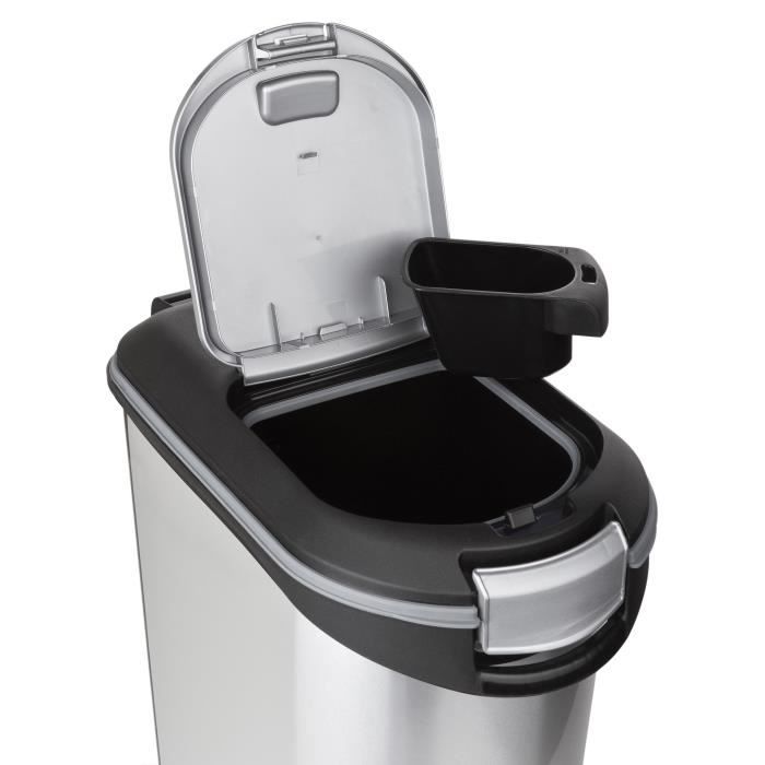 CURVER Dog Food Container 20 kg - 54 L - Metal Look