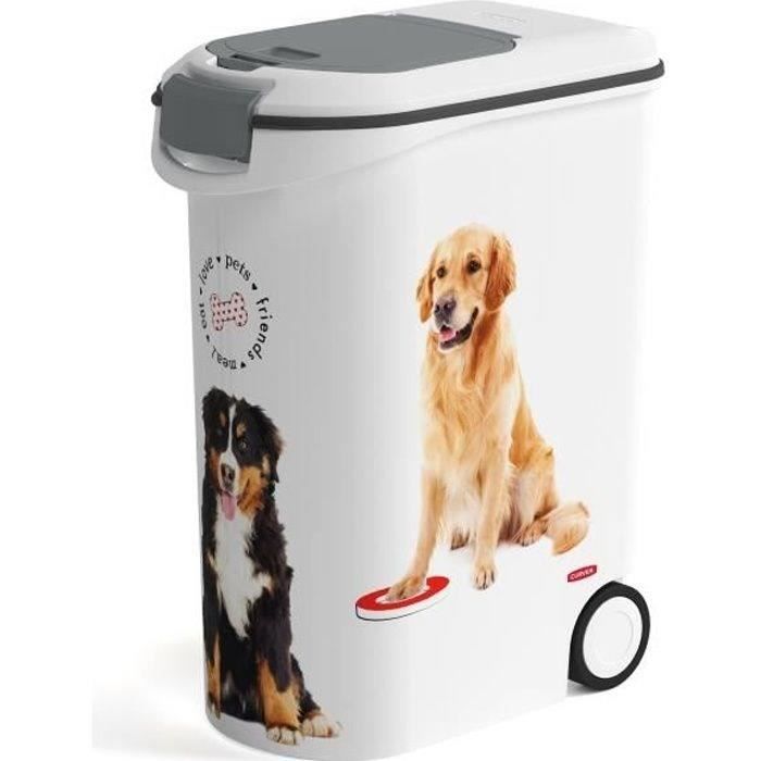 CURVER Dog Food Container with Wheels 20 kg - 54 L - Love Pets