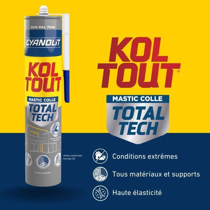 Cyanolit Total Tech Adhesive 290 ml - Grey - Strong and Flexible