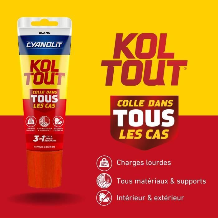 CYANOLIT Adhesive for Fixing and Sealing - White - 125 ml Tube - Multipurpose - High Strength and Flexible