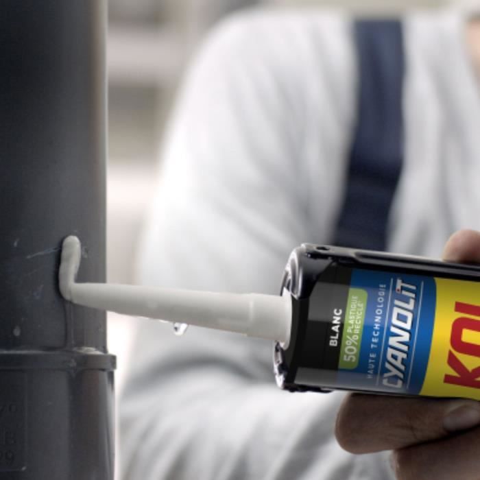 CYANOLIT Adhesive - 290 ml Cartridge - White - Multipurpose - Strong and Flexible
