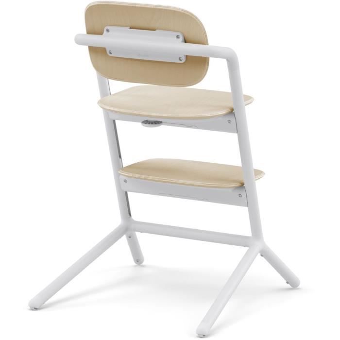 CYBEX Convertible High Chair - 3-in-1 Pack - LEMO 2 - White/Wood - Height and Depth Adjustable