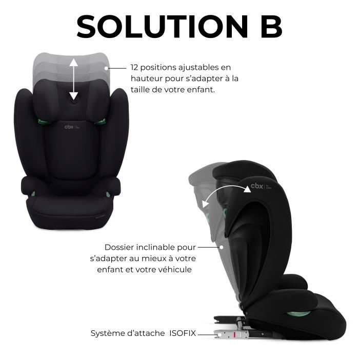 Cybex Solution B i-Fix Car Seat - Group 2/3 - 100-150 cm - Black