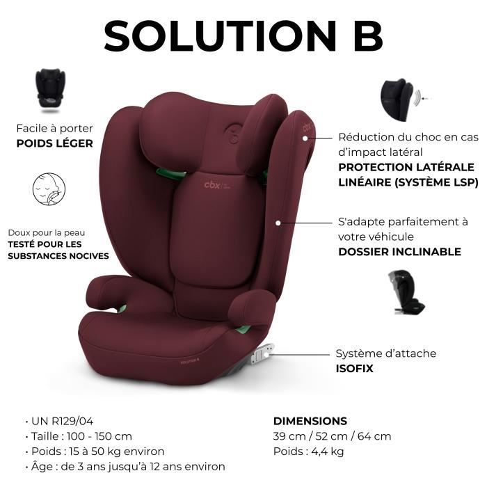 Cybex Solution B i-Fix Car Seat - Group 2/3 - 100-150 cm - Dynamic Red