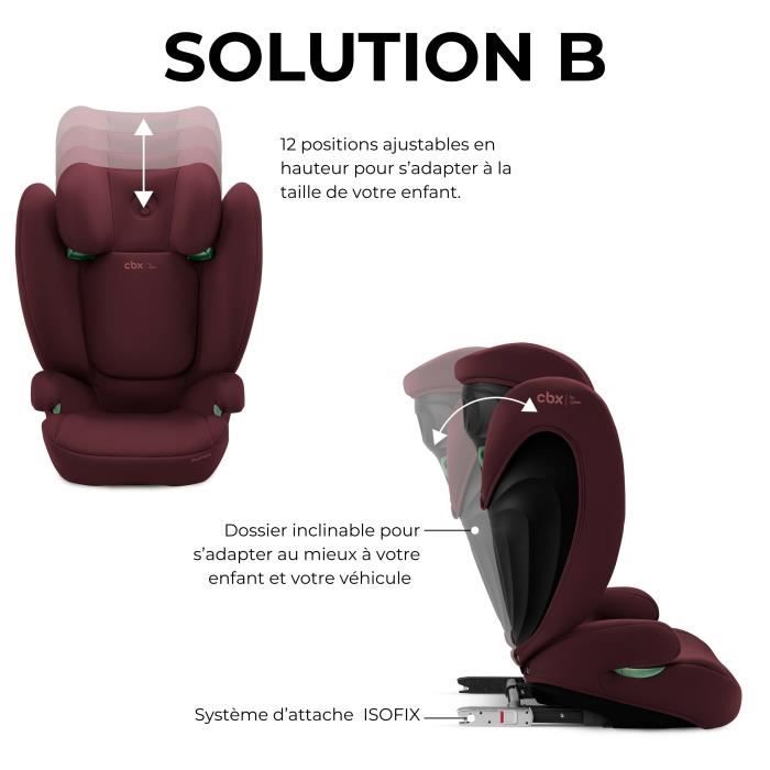 Cybex Solution B i-Fix Car Seat - Group 2/3 - 100-150 cm - Dynamic Red