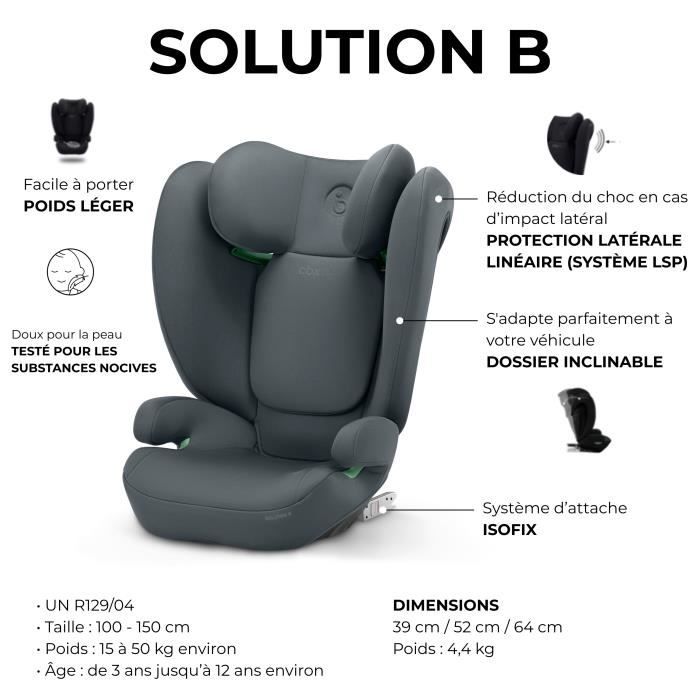 CYBEX Solution B i-Fix Car Seat 3-12 Years 15-50 kg 100-150 cm - Grey