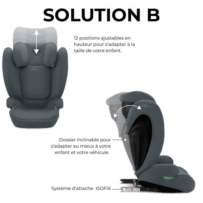 CYBEX Solution B i-Fix Car Seat 3-12 Years 15-50 kg 100-150 cm - Grey
