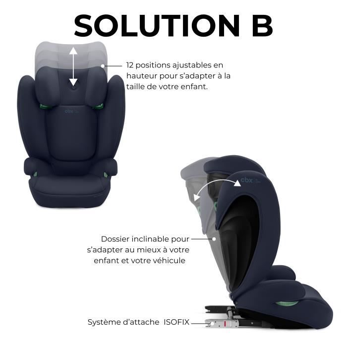 Cybex Solution B i-Fix Car Seat - 3 to 12 Years - 15 to 50 kg - 100 to 150 cm - Blue
