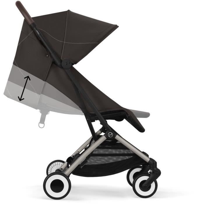 CYBEX - Poussette ultra compacte et confortable - ORFEO - 4 roues - Chocolate Brown