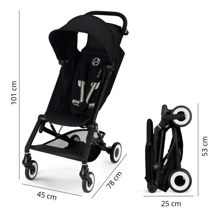 AGIS Ultra-Compact Stroller, Reclining Seat, Cabin Baggage Compatible