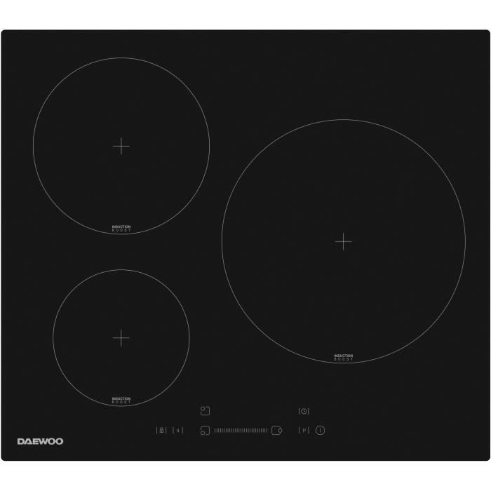 DAEWOO Induction Hob - 3 Burners - 60 cm - Black