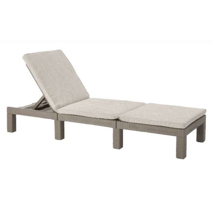 Keter Long Chair with Daytona Cappuccino 441308 Cushion