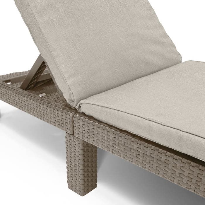 Keter Long Chair with Daytona Cappuccino 441308 Cushion