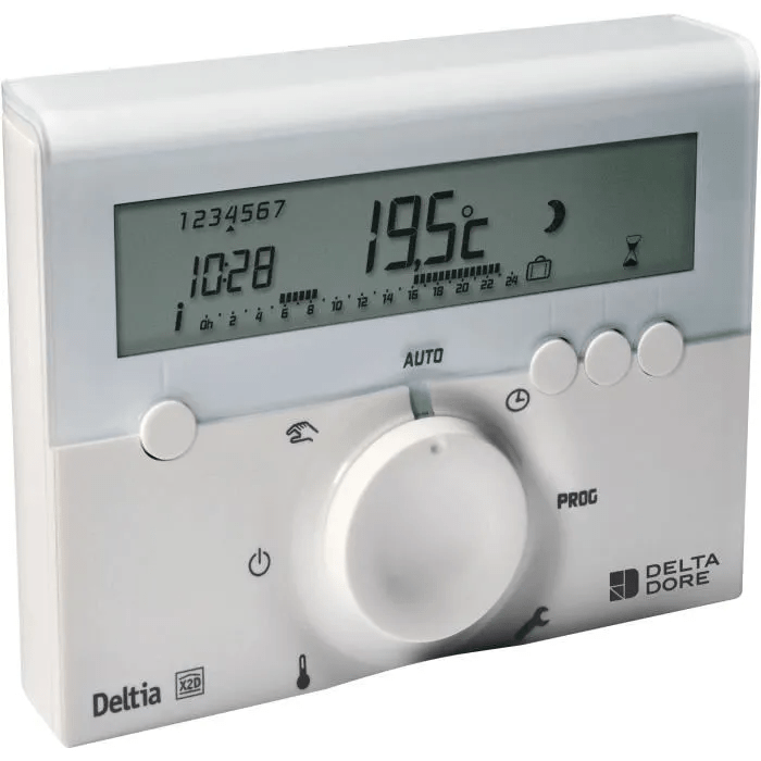 Programmateur filaire - DELTA DORE - Deltia 8.00 - Pour chaudiere  pompe a chaleur ou radiateurs électriques