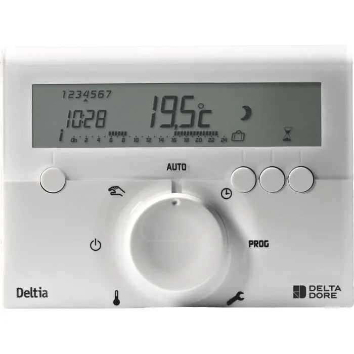 Programmateur filaire - DELTA DORE - Deltia 8.00 - Pour chaudiere  pompe a chaleur ou radiateurs électriques