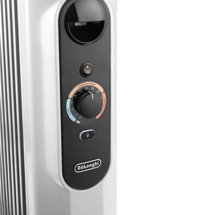 DELONGHI Oil-Filled Radiator 1500W Up to 45 m² Portable Anti-Freeze Function Grey