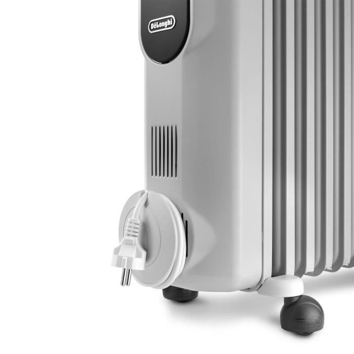 DELONGHI Oil-Filled Radiator 1500W Up to 45 m² Portable Anti-Freeze Function Grey