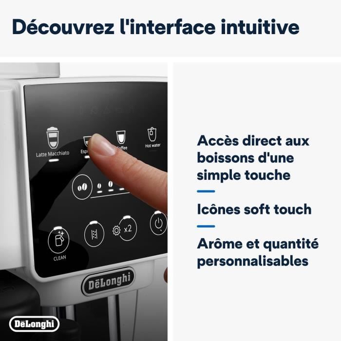 De'Longhi Espresso Machine - Magnifica Start - ECAM220.61.W - Grinder - White Stainless Steel