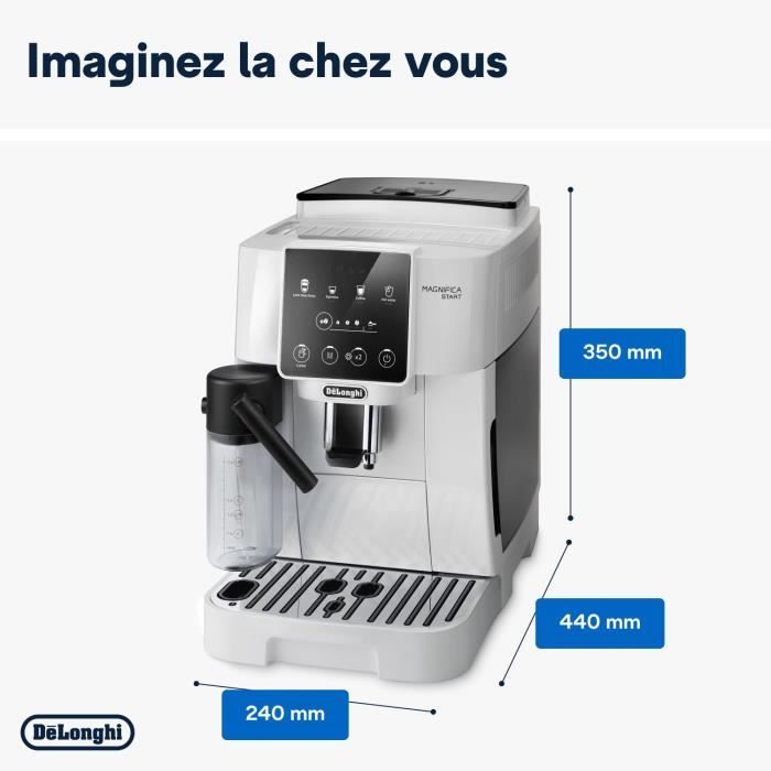 De'Longhi Espresso Machine - Magnifica Start - ECAM220.61.W - Grinder - White Stainless Steel