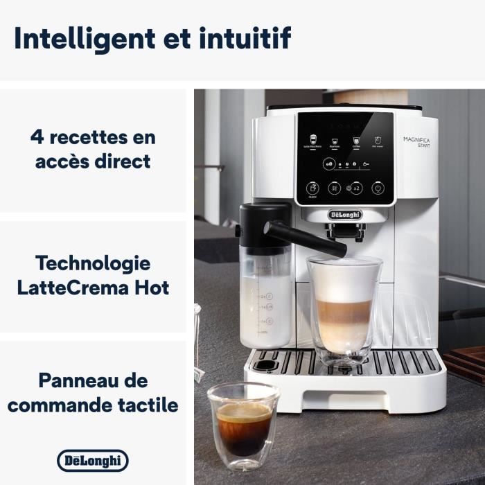 De'Longhi Espresso Machine - Magnifica Start - ECAM220.61.W - Grinder - White Stainless Steel