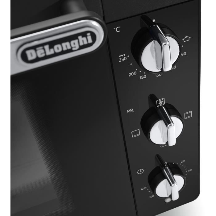 DELONGHI Mini Oven - 40 L - 2000W - Fan-assisted - Double-glazed Door - EO 40112.BK