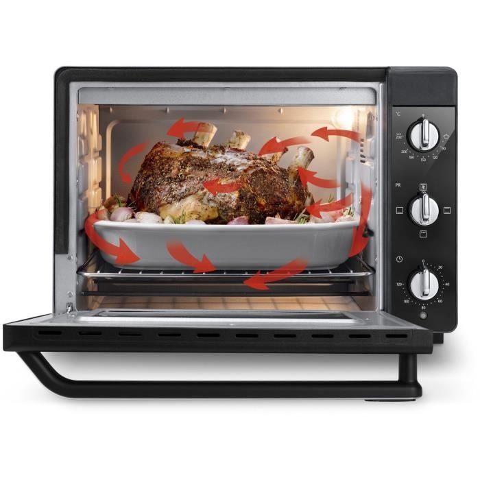 DELONGHI Mini Oven - 40 L - 2000W - Fan-assisted - Double-glazed Door - EO 40112.BK