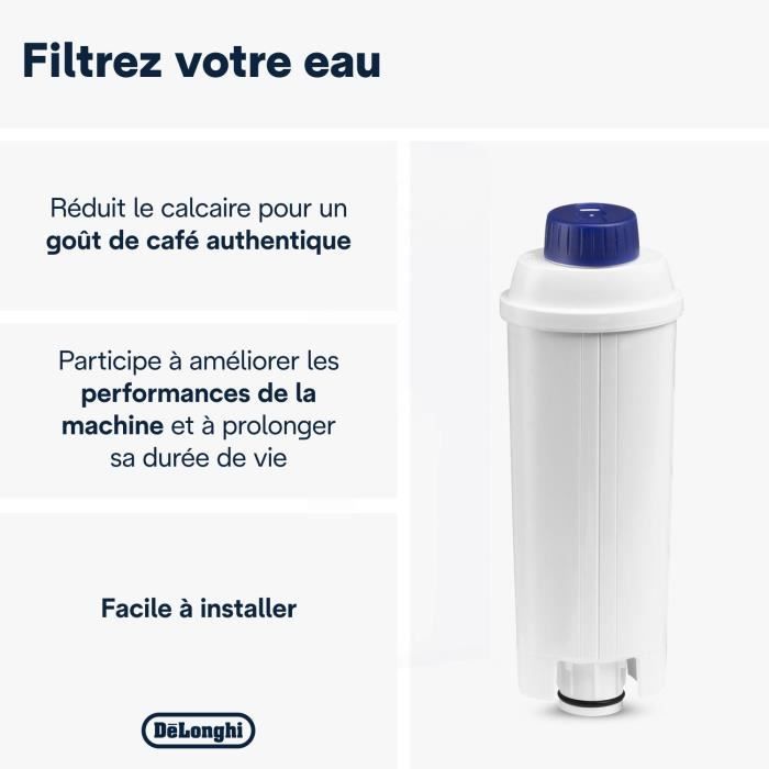 DELONGHI Water Filter Cartridge DLSC002 - Anti-Limescale for ECAM, BCO420, BCO410
