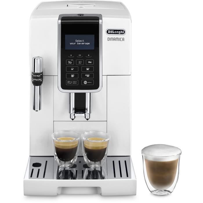 De'Longhi Dinamica ECAM350.35.W Espresso Machine with Built-In Grinder - White